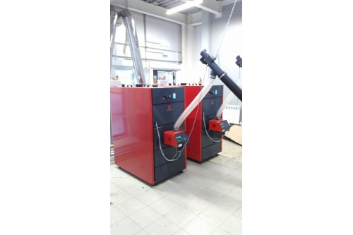 Пеллетная котельная 320 кВт для отопления склада. Горки Ленинские