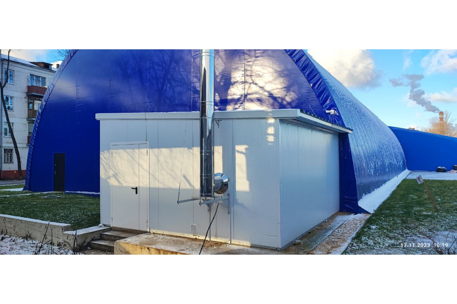 Котельная на пеллетах 150 кВт для отопления спортивного ангара. г. Люберцы