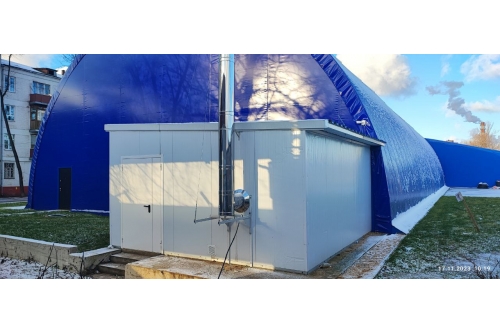 Котельная на пеллетах 150 кВт для отопления спортивного ангара. г. Люберцы