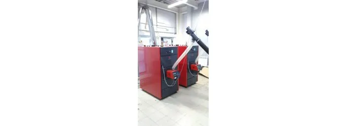Пеллетная котельная 320 кВт для отопления склада. Горки Ленинские